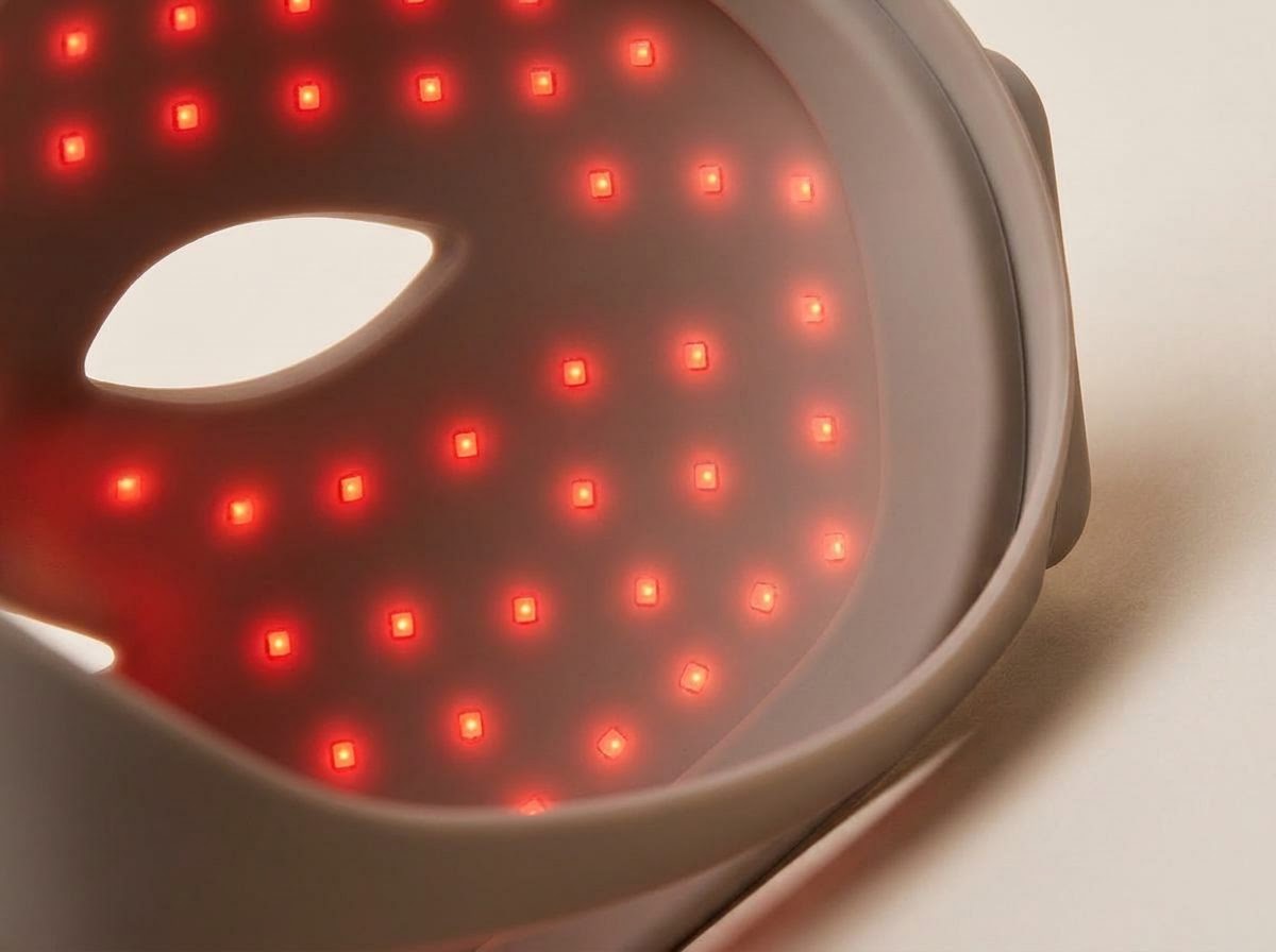 Silicone LED Face Mask, detail
