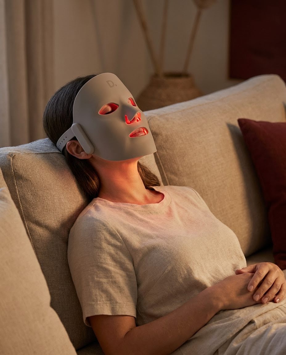Silicone LED Face Mask, worn